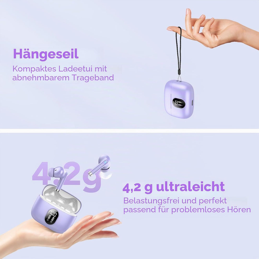 2025 Neue Bluetooth 5.4 Kopfhörer, QXQ Kopfhörer Kabellos Sport In Ear Headphones mit 4 ENC Mic, 40