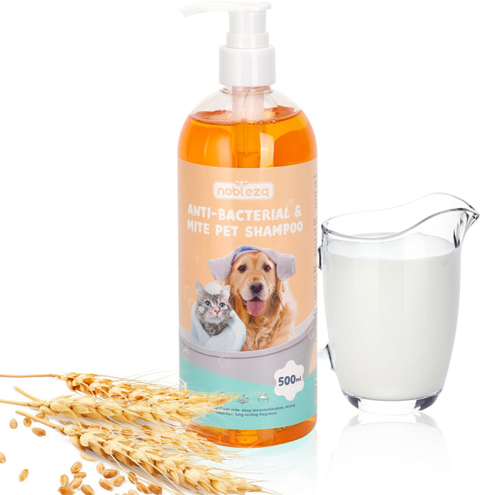 Nobleza Hundeshampoo gegen Juckreiz Milben Pilz Floh,Mit Natürlicher Extrakt,Rückfettendes Sensitive