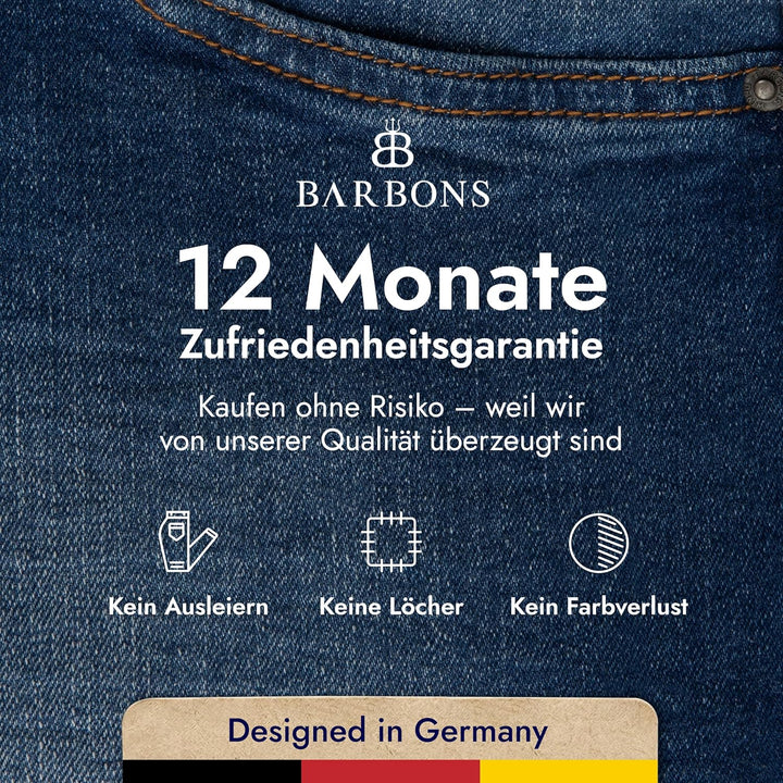 BARBONS Herren Jeans - Regular-Fit Stretch - Hochwertige Straight Jeans Herren Hose - Business Anzug