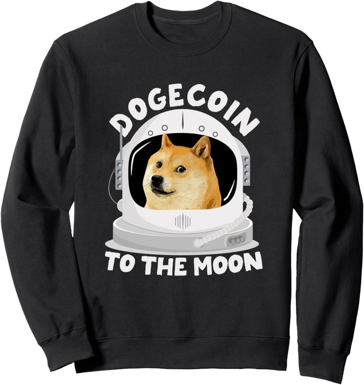 Lustige Dogecoin zum Mond Cryptocurrency Händler Sweatshirt