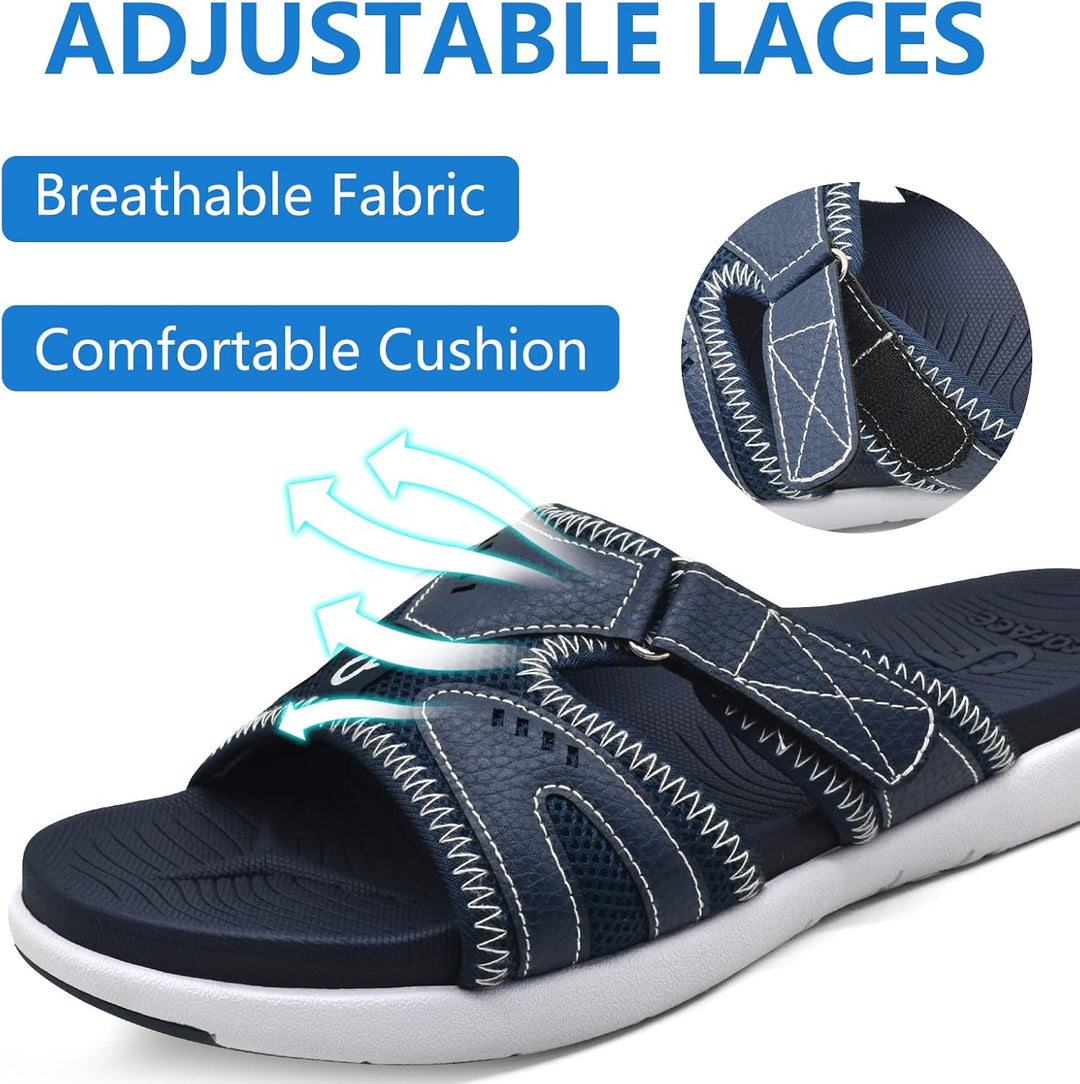 COFACE Herren Sport Recovery Sandalen Plantar Fasciitis weiche Polsterung leichtes Gewicht Bogen Unt