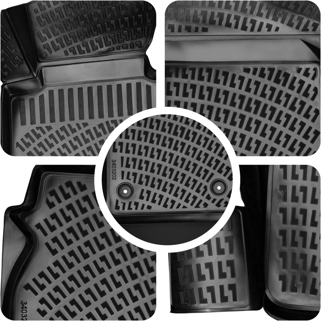 Rizline Passgenau 3D Fussmatten Auto Kompatibel mit Volkswagen Golf 5 & Golf 6 2002-2012 Auto Zubehö