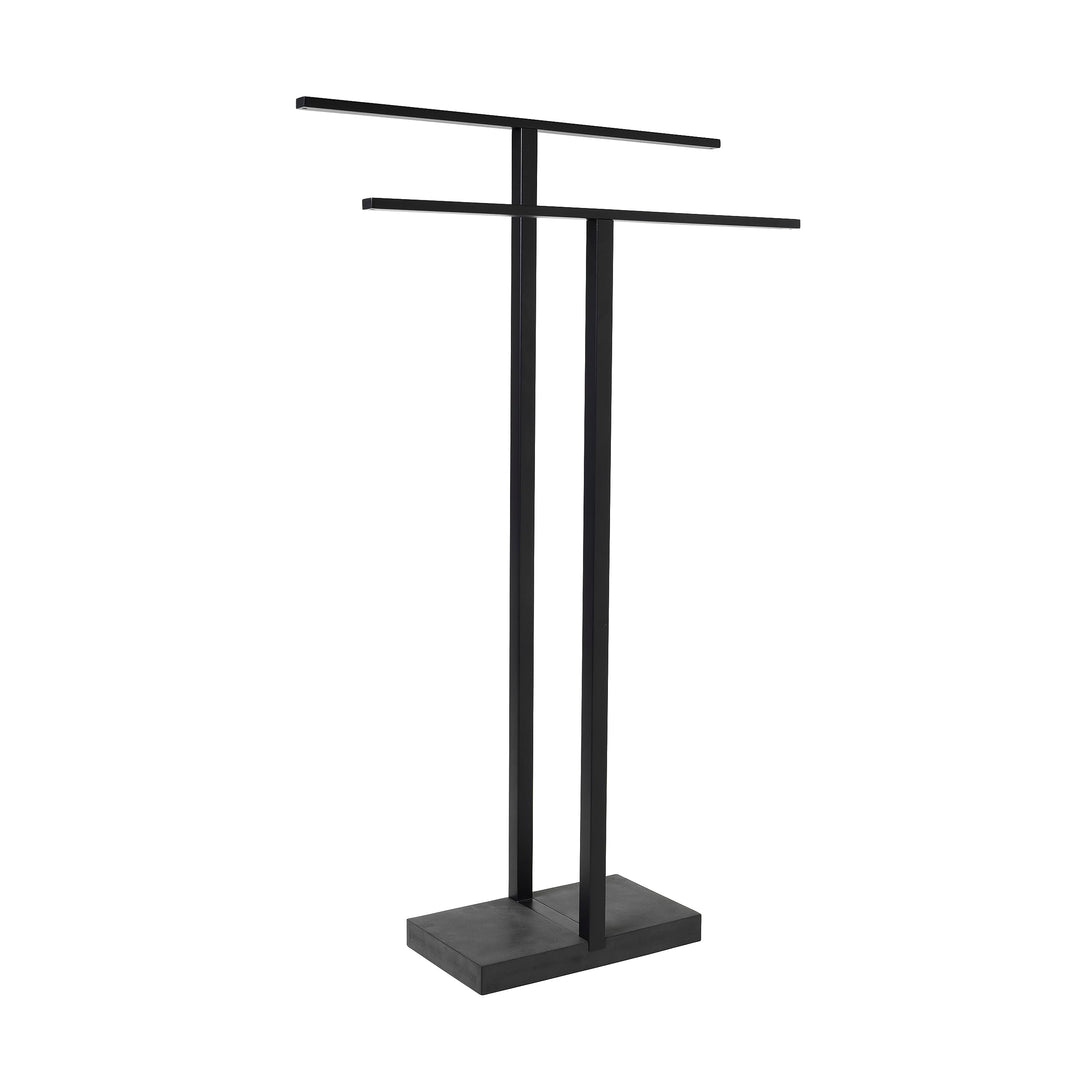 blomus Handtuchständer MENOTO | Höhe 86 cm | Stahl & PolyStone | Farbe Black