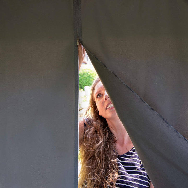 TOOLPORT 4 Seitenteile für Gartenpavillon Sunset Deluxe 3x4 m - Polyester ca. 180 g/m² - mit Reissve