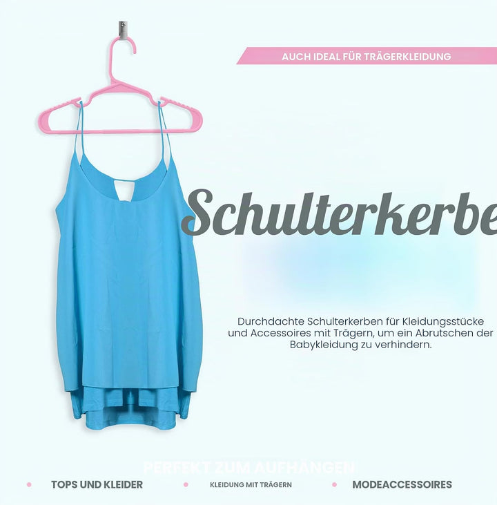 Utopia Home Packung mit 20 Kinderkleiderbügeln - 11,5“ Baby- und Kinderkleiderbügel aus Kunststoff f