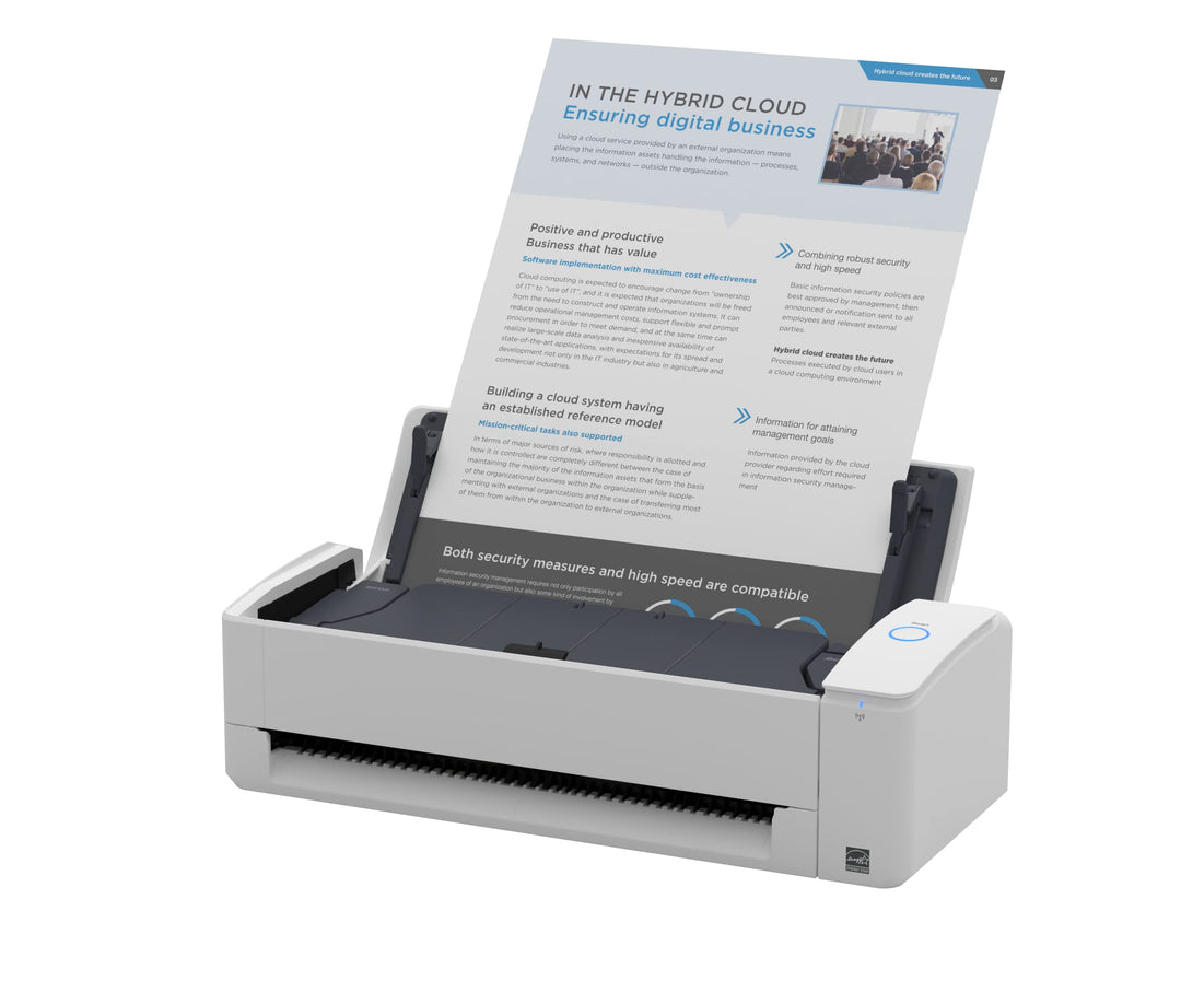 Fujitsu ScanSnap iX1300 Kompakt Wi-Fi Dokumentenscanner für Mac oder PC, Weiss