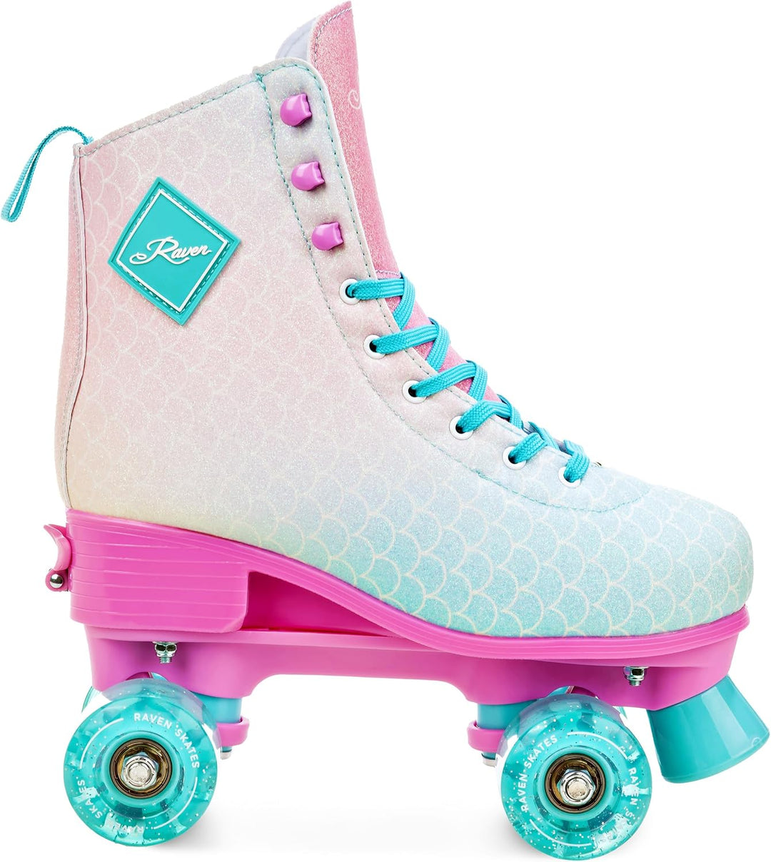 RAVEN Rollschuhe Roller Skates für Kinder Erwachsene Mädchen Damen verstellbar 39-42 (25-26,5cm) Mid