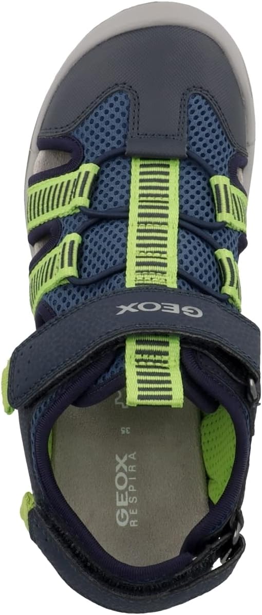 Geox Jungen Jr Kyle A Geschlossene Sandalen 31 EU Navy Lime, 31 EU Navy Lime