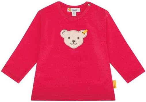 Steiff Unisex Baby T Langarm Teddykopf Ohne Squeezer Shirt 80 Raspberry, 80 Raspberry