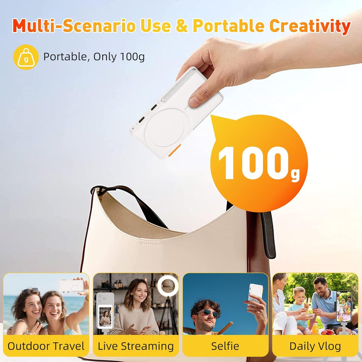 Handy Selfie Monitor, 4,02″ Magnetisches Drahtloses Portable Monitor Selfie Bildschirm, 2300 mAh, mi