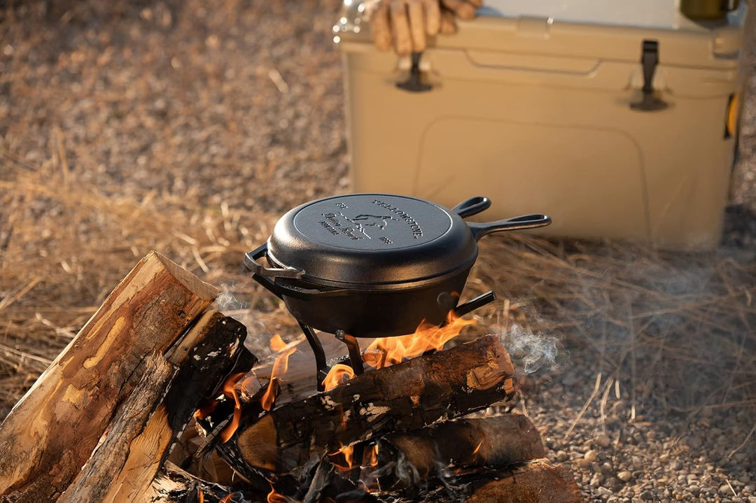 Lodge Yellowstone – Kombi-Kocher, Bucking Bronco Yellowstone Combo Cooker Schwarz, Yellowstone Combo