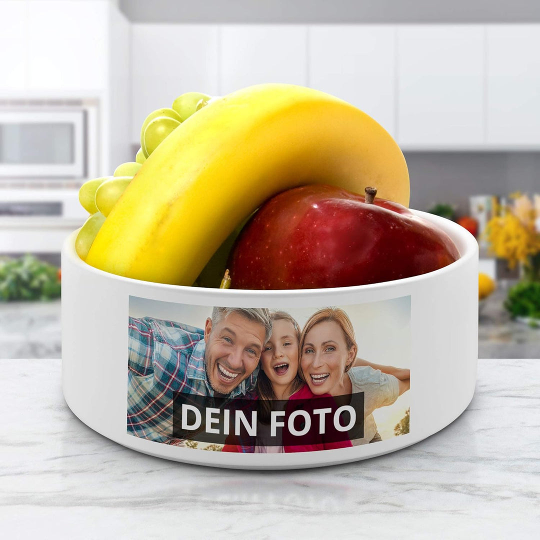 PhotoFancy® – Servierschale mit eigenem Foto selbst gestalten – Obstschale mit Bild personalisieren
