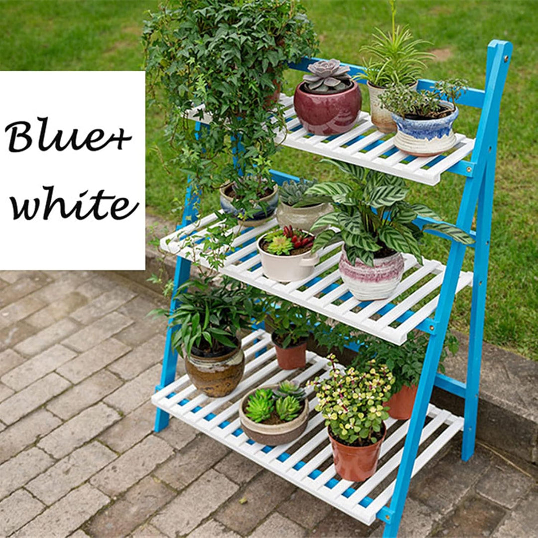 Cocoarm Blumentreppe Weiss Draussen Blumenregal Pflanzenregal Balkon Pflanzentreppe 3 Ebenen Blumens