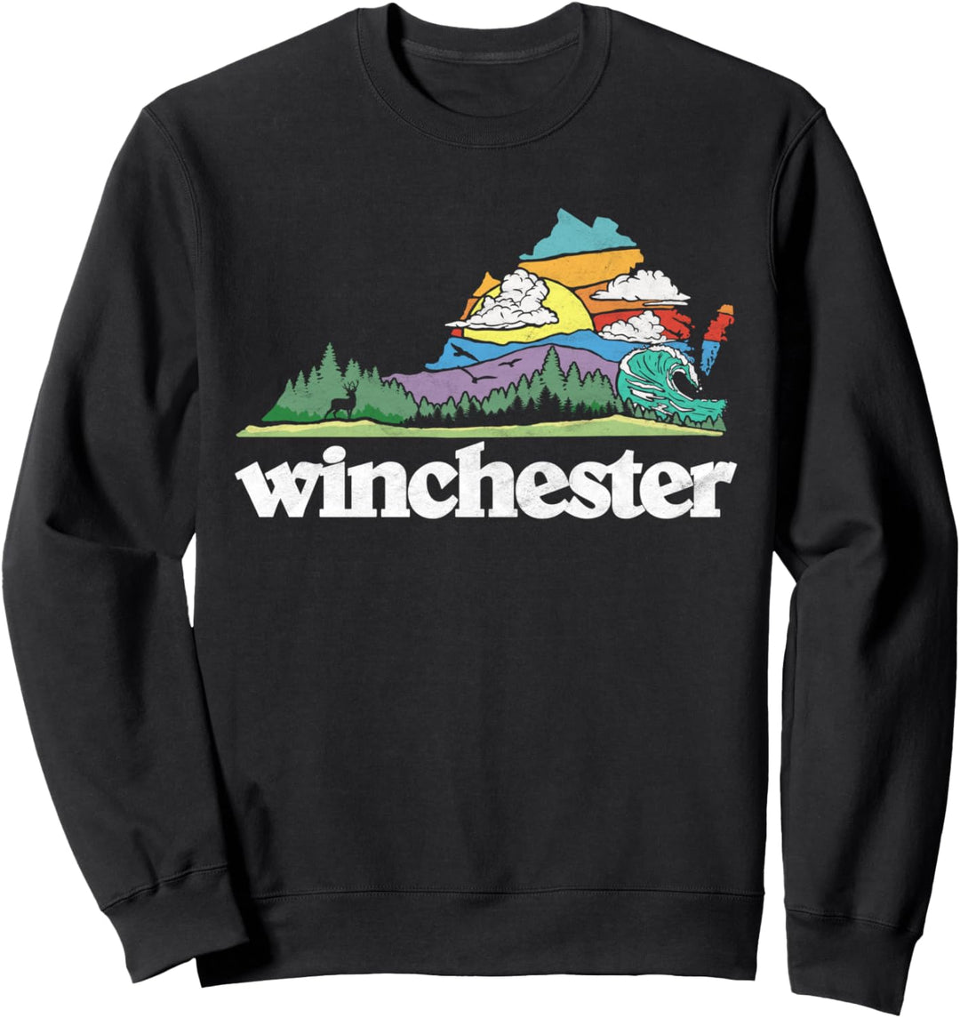 Winchester Virginia Outdoors & Nature Lover Retro 80s Sweatshirt