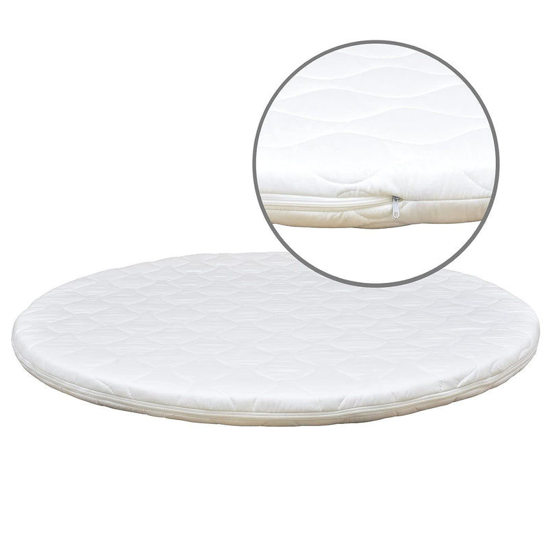 Baby Delux Laufgittermatratze Laufgittereinlage rund Matratze für Laufgitter 120 cm weiss, Weiss