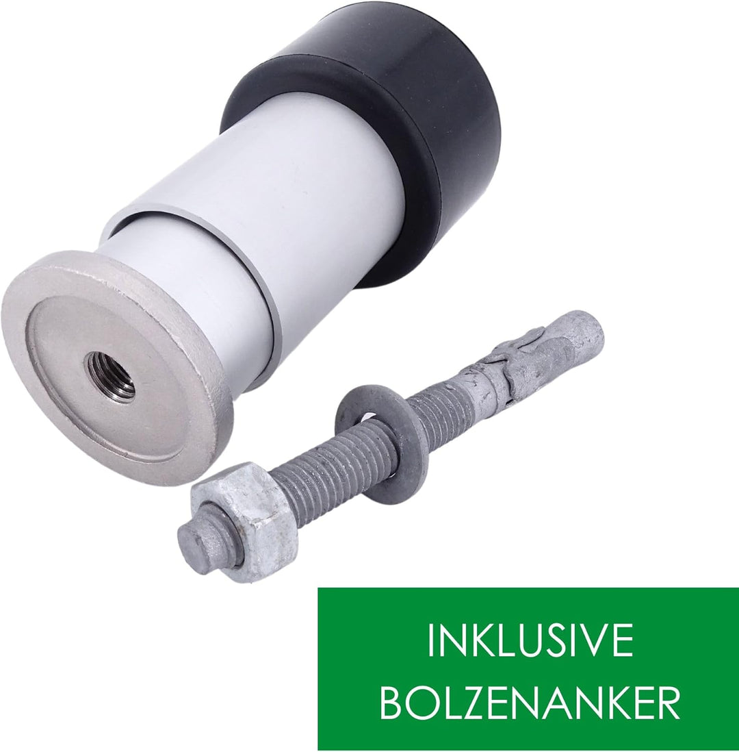 Locinox Torstopper | Torpuffer | Bodenanschlag | GATESTOP | Aluminium | Höhe: 6-14 cm | 1 Stück