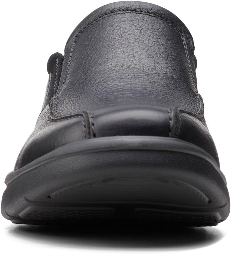 Clarks Herren Bradley Step Slipper 39.5 EU Schwarzes Trommelleder, 39.5 EU Schwarzes Trommelleder