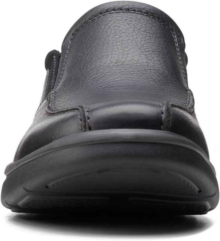Clarks Herren Bradley Step Slipper 39.5 EU Schwarzes Trommelleder, 39.5 EU Schwarzes Trommelleder