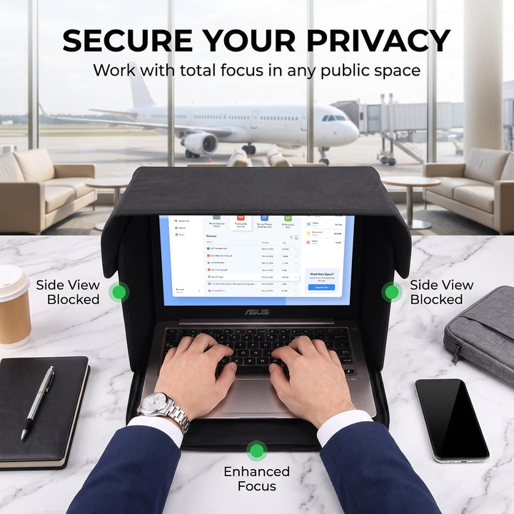Universal Laptop Sonnenschutz, Sichtschutzhaube, Laptopzelt, Blendschutz für Bildschirm, Laptop Sonn