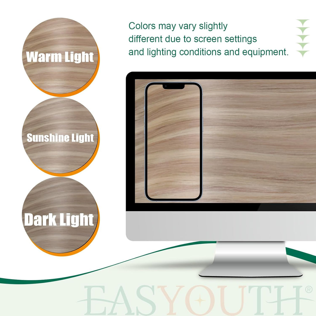 Easyouth Pferdeschwanz Extensions Echthaar Zopf Haarverlangerung Echthaar 12 Zoll Farbe Aschblond Mi