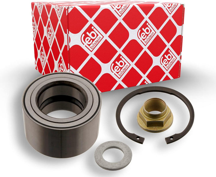 febi bilstein 29521 Radlagersatz mit Achsmutter, Sicherungsring und Unterlegscheibe , 1 Stück