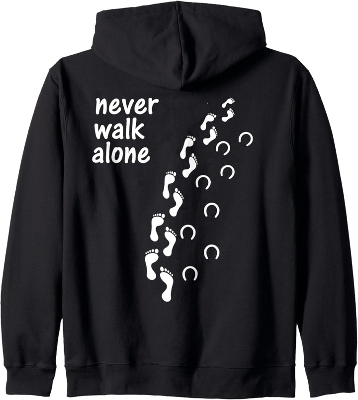 Never walk alone Tshirt für Pferdebesitzer Frau Pferd Horse Kapuzenjacke