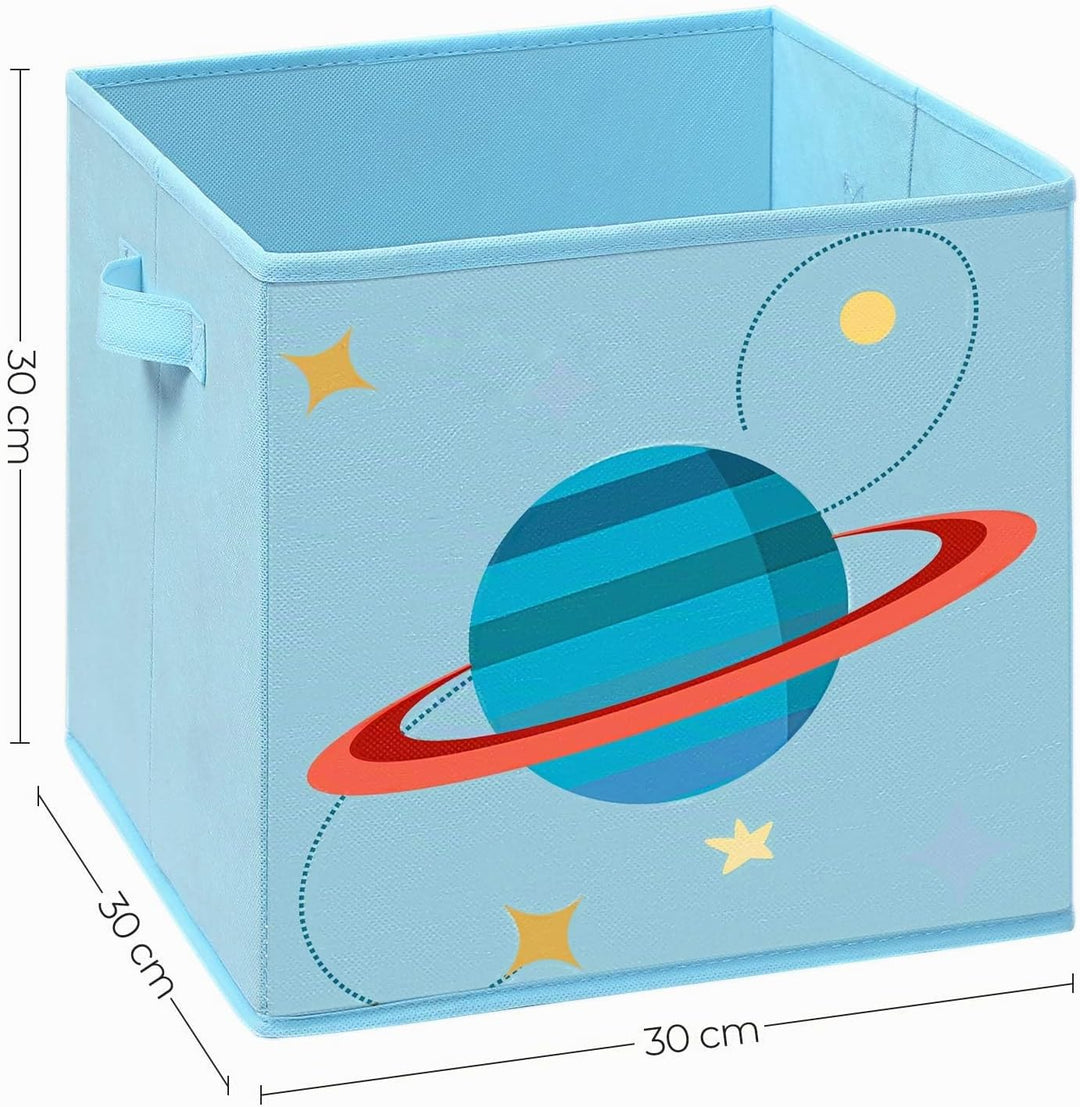 SONGMICS Aufbewahrungsbox, 3er Set, Spielzeug-Organizer, 30 x 30 x 30 cm, Faltbox, Stoffbox mit Grif
