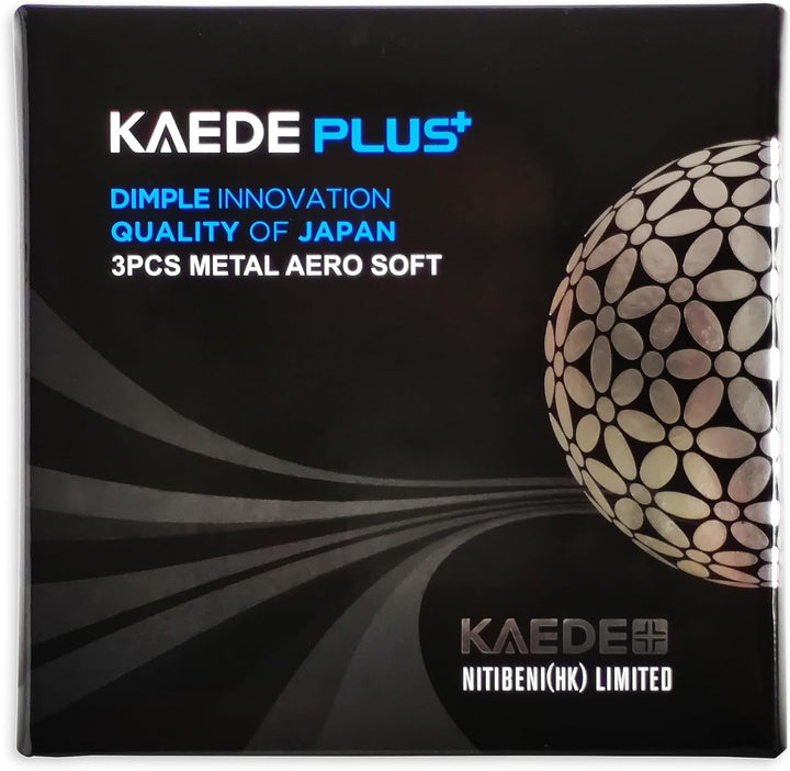 KAEDE Plus Metal Aero Soft Golfbälle - 4 Stück - Farbe Silber Weiss Golfgeschenk