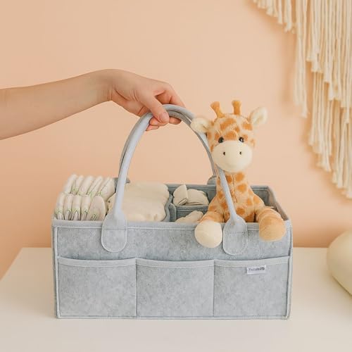 PUTSKA Baby Diaper Caddy Organizer Nursery Basket - A Baby basket gift registry for baby shower list