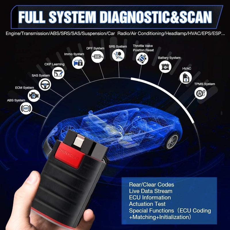 thinkcar ThinkDiag obd2 diagnosegerät obd2 bluetooth adapter Vollsysteme Obd2 Codeleser für bidirekt