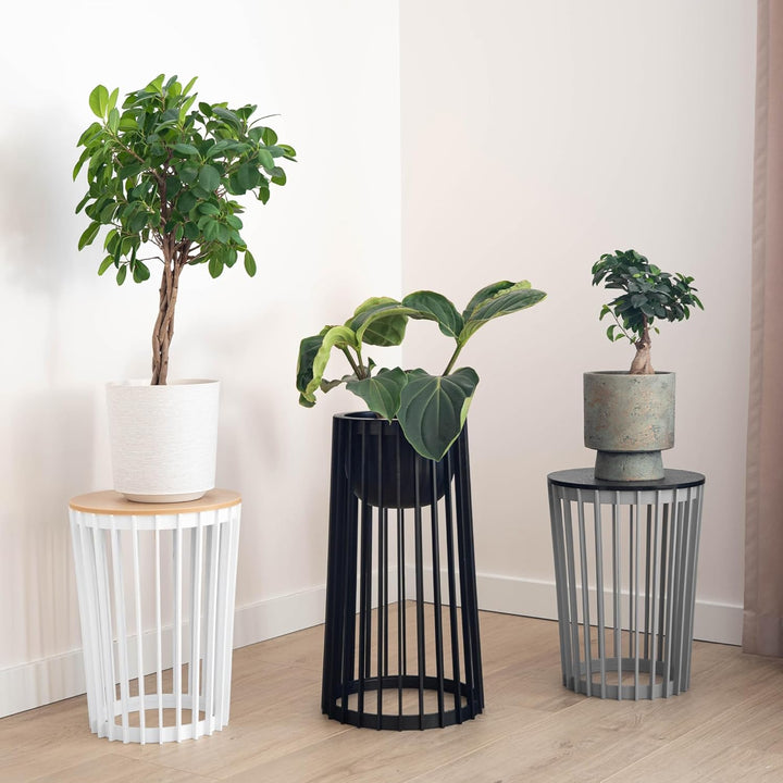 KADAX Blumentopfständer Aytre, Blumenständer aus Kunststoff, Pflanzenständer, Pflanzentisch, Blument