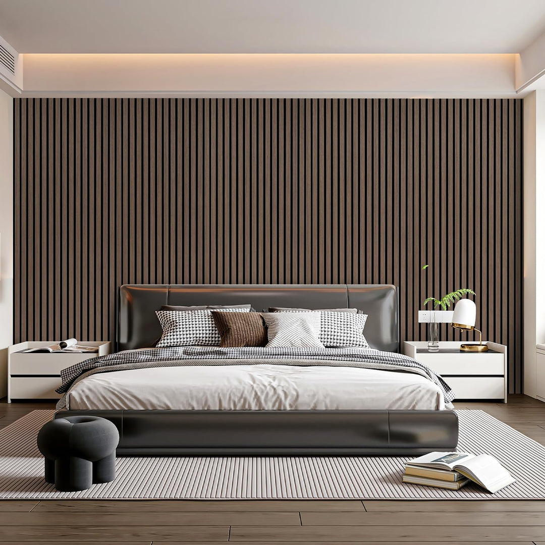 Akustikpaneele Selbstklebend Holz 0,72㎡ - 1 Stück 120x60cm,wandpaneele selbstklebend 3D Schalldämmun