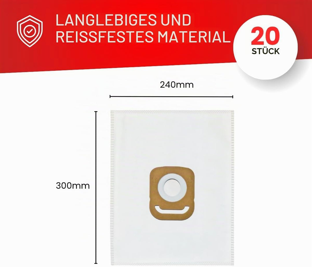 Invest - Staubsaugerbeutel Ersatz, Filtertüten Beutel Kompatibel mit Rowenta ZR2005XX / 2007XX, Sile