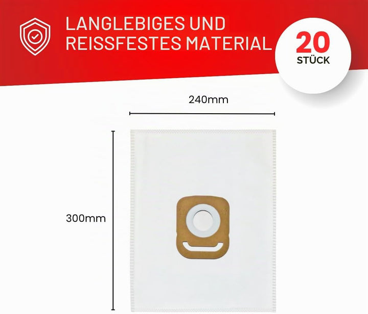 Invest - Staubsaugerbeutel Ersatz, Filtertüten Beutel Kompatibel mit Rowenta ZR2005XX / 2007XX, Sile