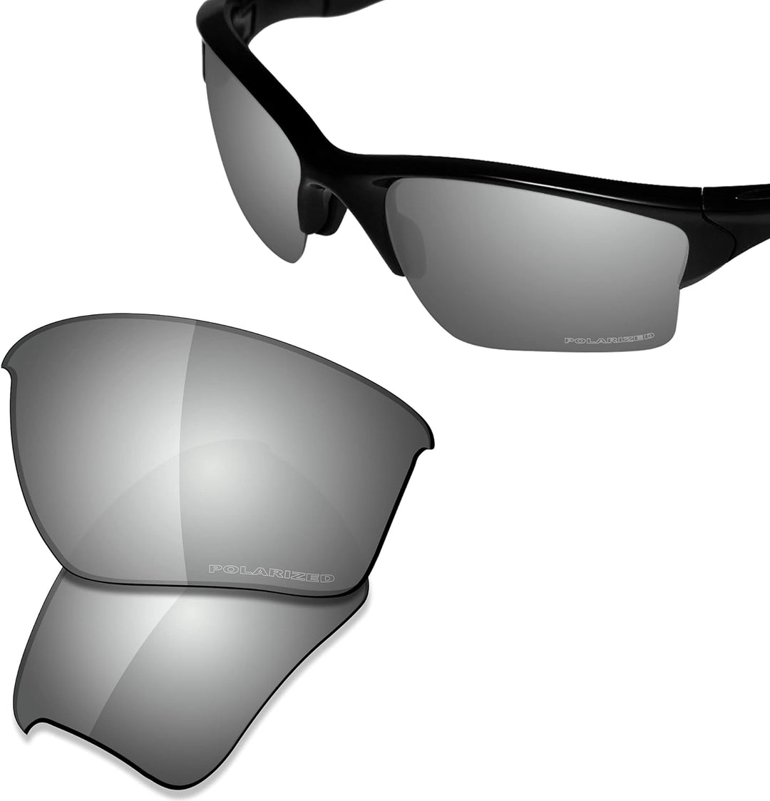 Saucer Premium-Ersatzgläser und Gummi-Kits für Oakley Half Jacket 2.0 XL High Defense - Chrome Metal