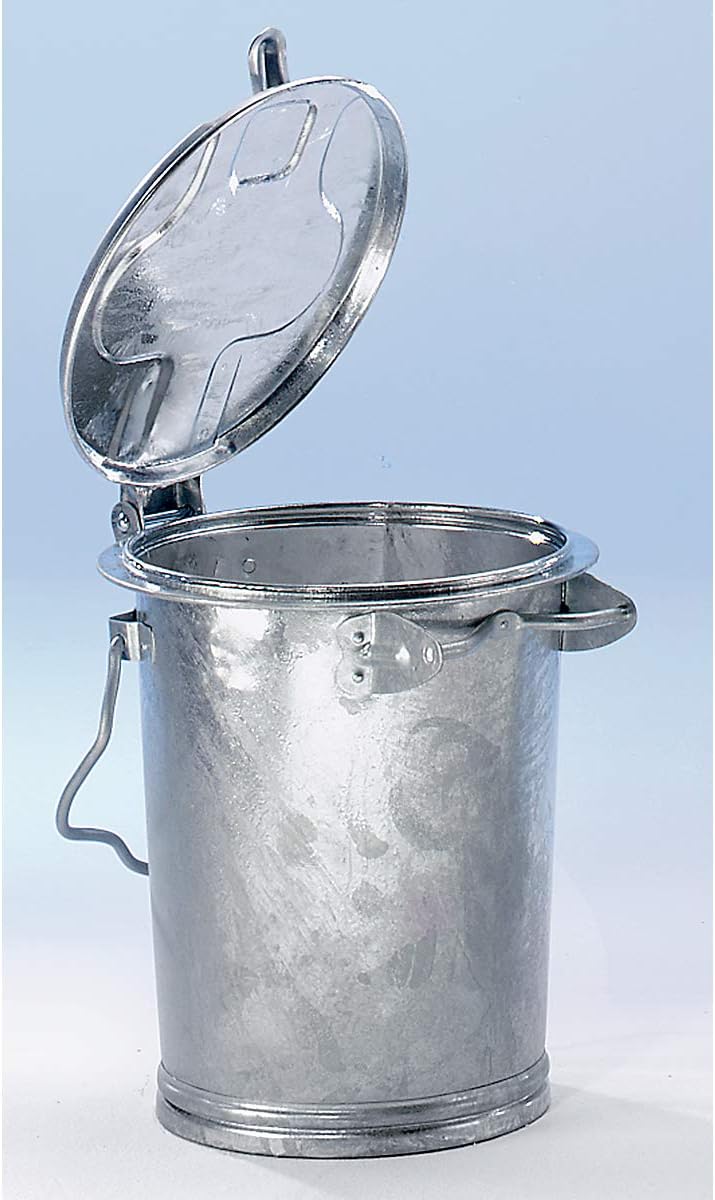 kaiserkraft | System Mülltonne | Stahl | Volumen 35 l | HxØ 450 x 330 mm | feuerverzinkt