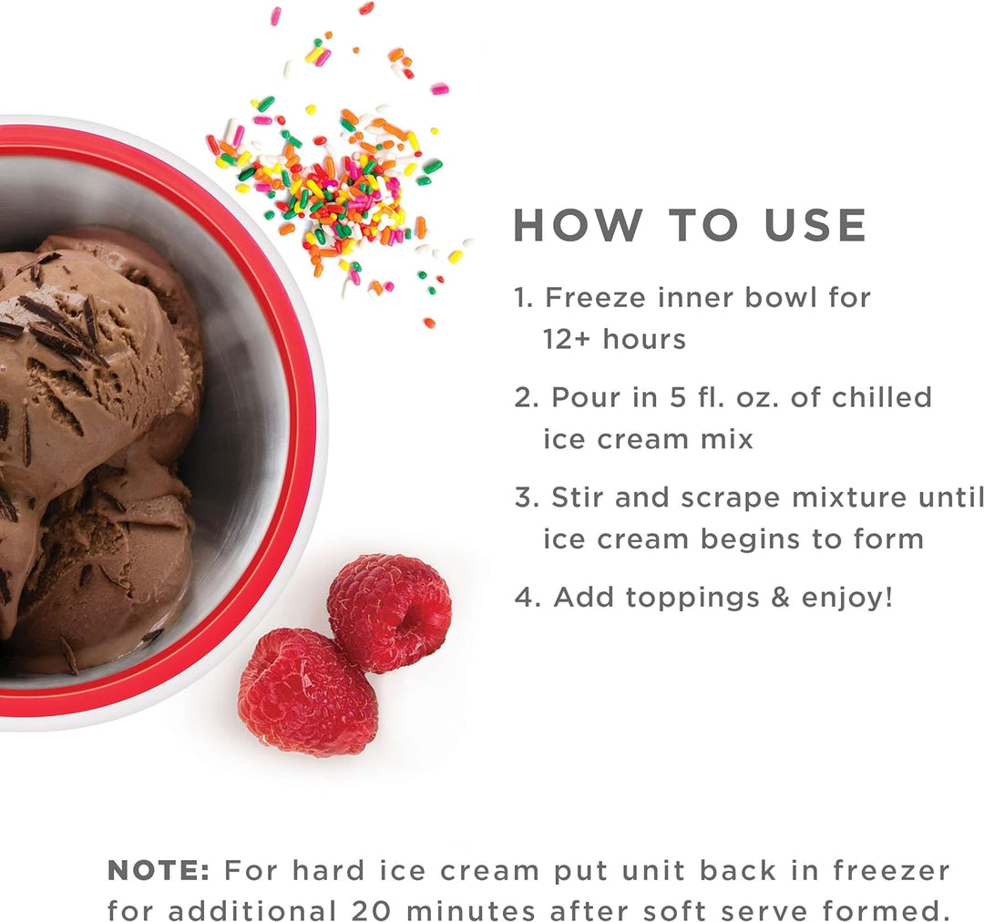 ZOKU Ice Cream Maker Red - Ice Cream - Sorbet - Frozen Yoghurt in 10 Minutes Rot, Rot