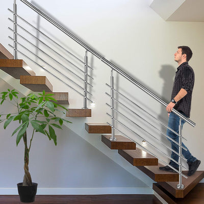 Geländer Edelstahl Handlauf Treppengeländer für Treppen Brüstung für Innen & Aussen Treppenhaus Balk