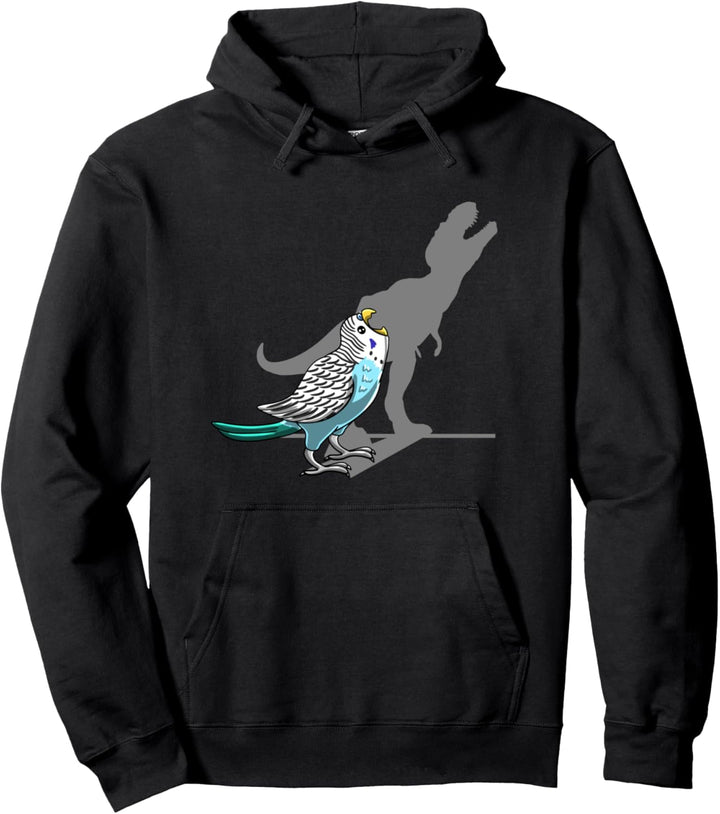 T-Rex Budgerigar Shadow Budgie Parakeet Pet Bird Lover Gift Pullover Hoodie