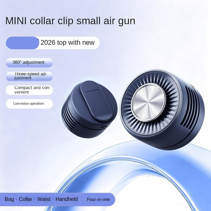 Tragbarer Ventilator mit Clip, 3 Geschwindigkeitsstufen, leise, wiederaufladbar, Mini-Ventilator mit