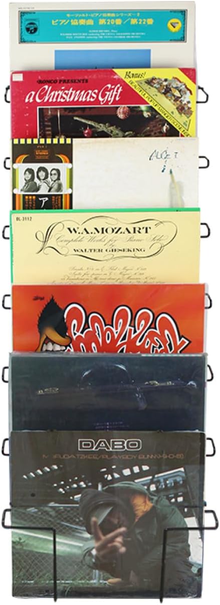 VDD – LP-Wandregal – Vinylaufbewahrung – LP-Regal – Wandmontage – Kapazität von 50