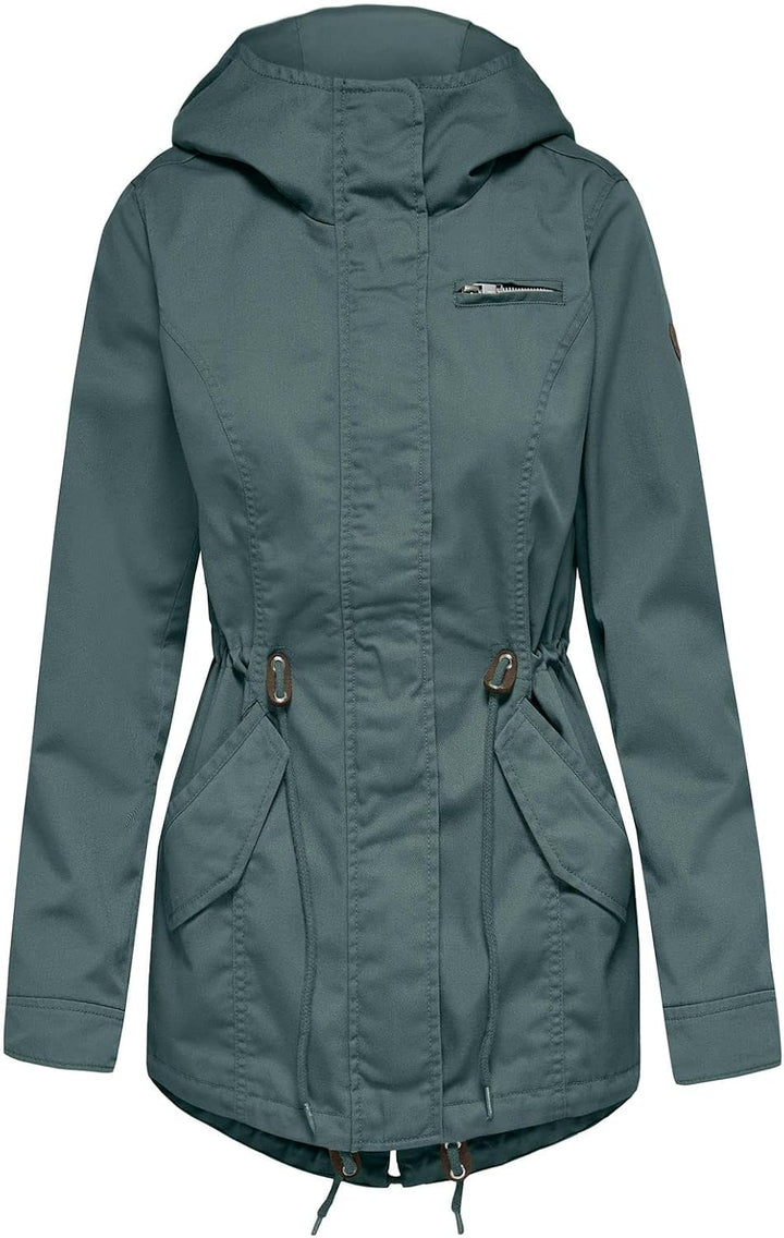 ONLY Female Jacke Leinen Parka M Balsam Green, M Balsam Green