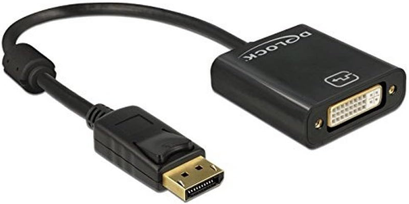 Delock Adapter Displayport 1.2 Stecker > DVI Buchse 4K Passiv schwarz