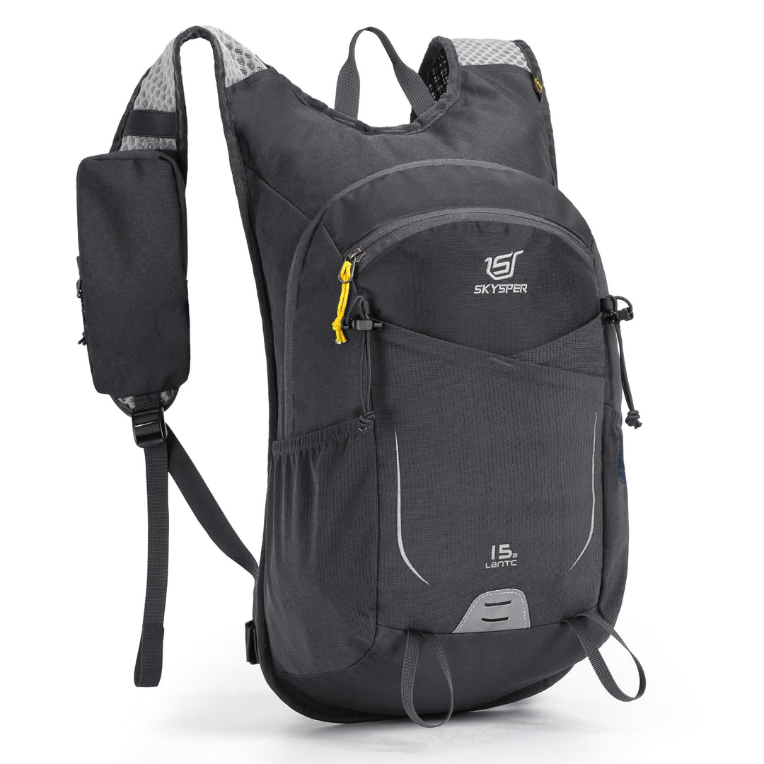 SKYSPER 15L Wanderrucksack für Herren und Damen klein Trekkingrucksack mit Netzrücken Atmungsaktiv f