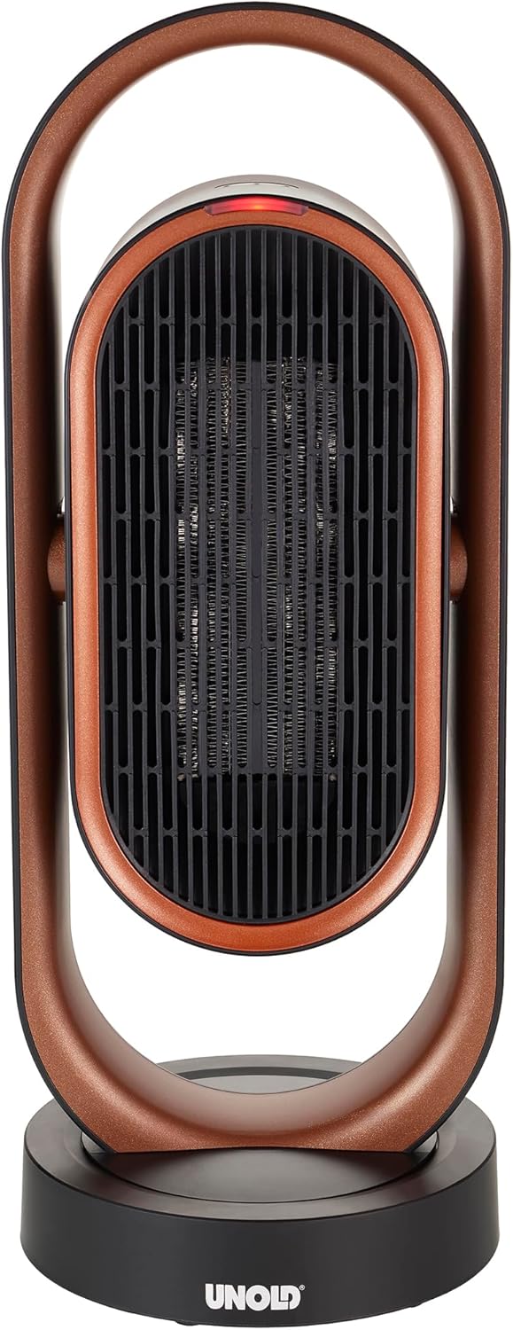 Unold 86535 3D Heizlüfter 3D - Kupfer/Schwarz, 1800 Watt, Überhitzungsschutz, Schutzklasse II, Venti