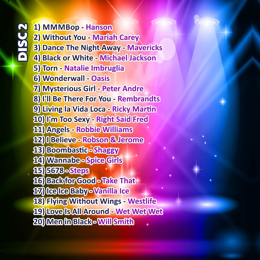 Mr Entertainer Big Karaoke Hits of The 90's (Nineties) CDG Pack. 40 besten Songs aus den Neunzigern