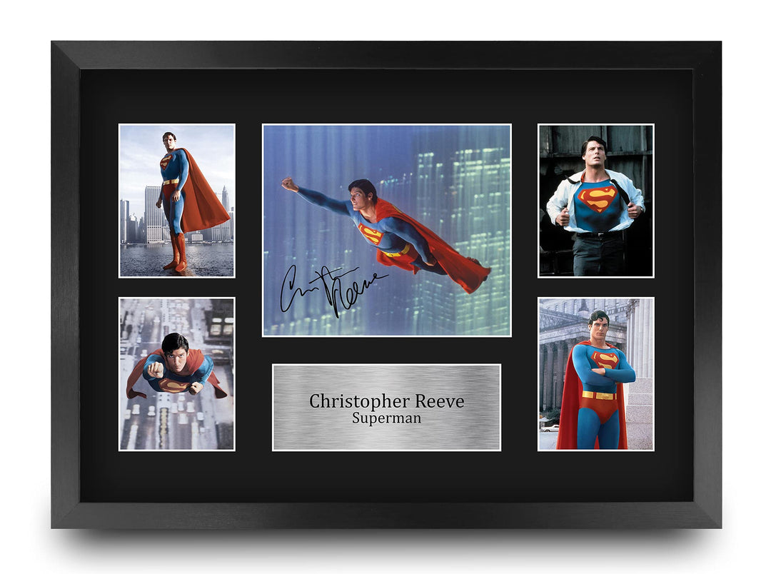 HWC Trading FR A3 Christopher Reeve Superman Geschenke Gedruckt, Signiert Autogramm Bild Display Für