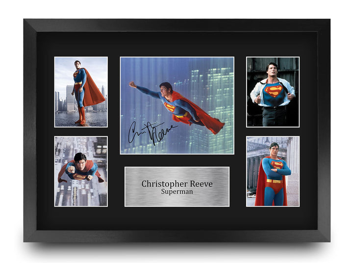 HWC Trading FR A3 Christopher Reeve Superman Geschenke Gedruckt, Signiert Autogramm Bild Display Für
