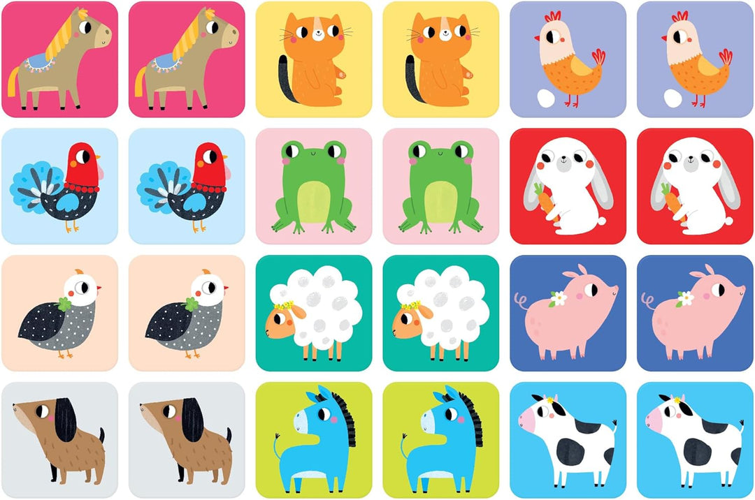 Banana Panda - Suuuper Size Memory Game Farm Animals - Pädagogische Zuordnungsaktivität für Kinder a