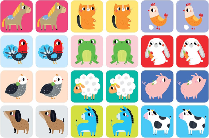 Banana Panda - Suuuper Size Memory Game Farm Animals - Pädagogische Zuordnungsaktivität für Kinder a